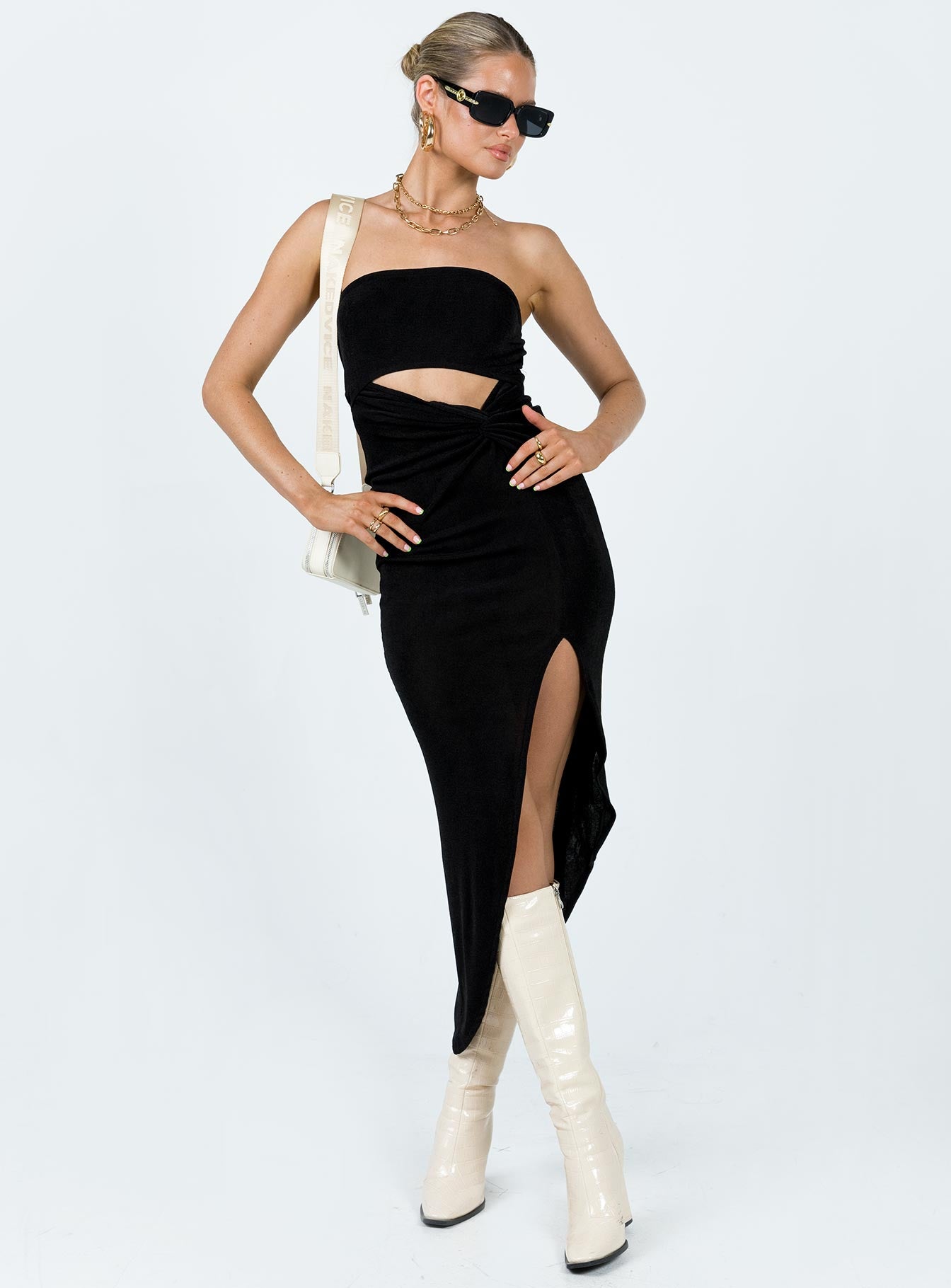 Maurie and eve shop black one shoulder dress