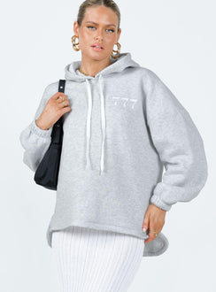 Angel Number 777 Hoodie Grey Princess Polly  long 