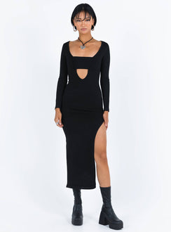 product Princess Polly Crew Neck  Marple Cut Out Maxi Dress Black