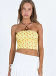 product Princess Polly Sleeveless Square Neck  Dayrella Tube Top Yellow