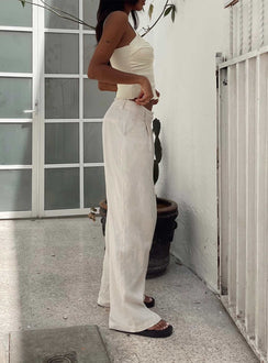 product Princess Polly High Waisted Pants High Waisted Pants High Waisted Pants  La Quinta Pant Off White