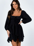 product Princess Polly High Neck High Neck  Barrett Long Sleeve Mini Dress Black