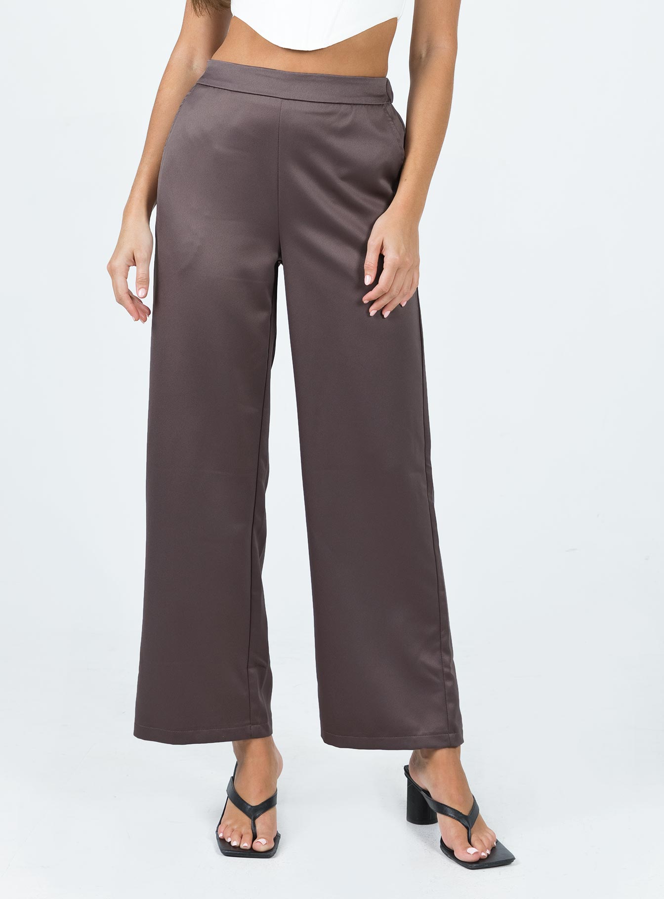 product Princess Polly High Waisted Pants  Rainford Pants Mocha