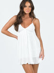 Princess Polly Sweetheart Neckline  Matea Mini Dress White