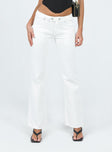 product Princess Polly High Waisted  Corso Low Rise Jeans White