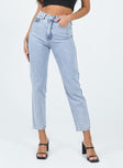 product Princess Polly High Waisted  Curzon Mom Jeans Denim