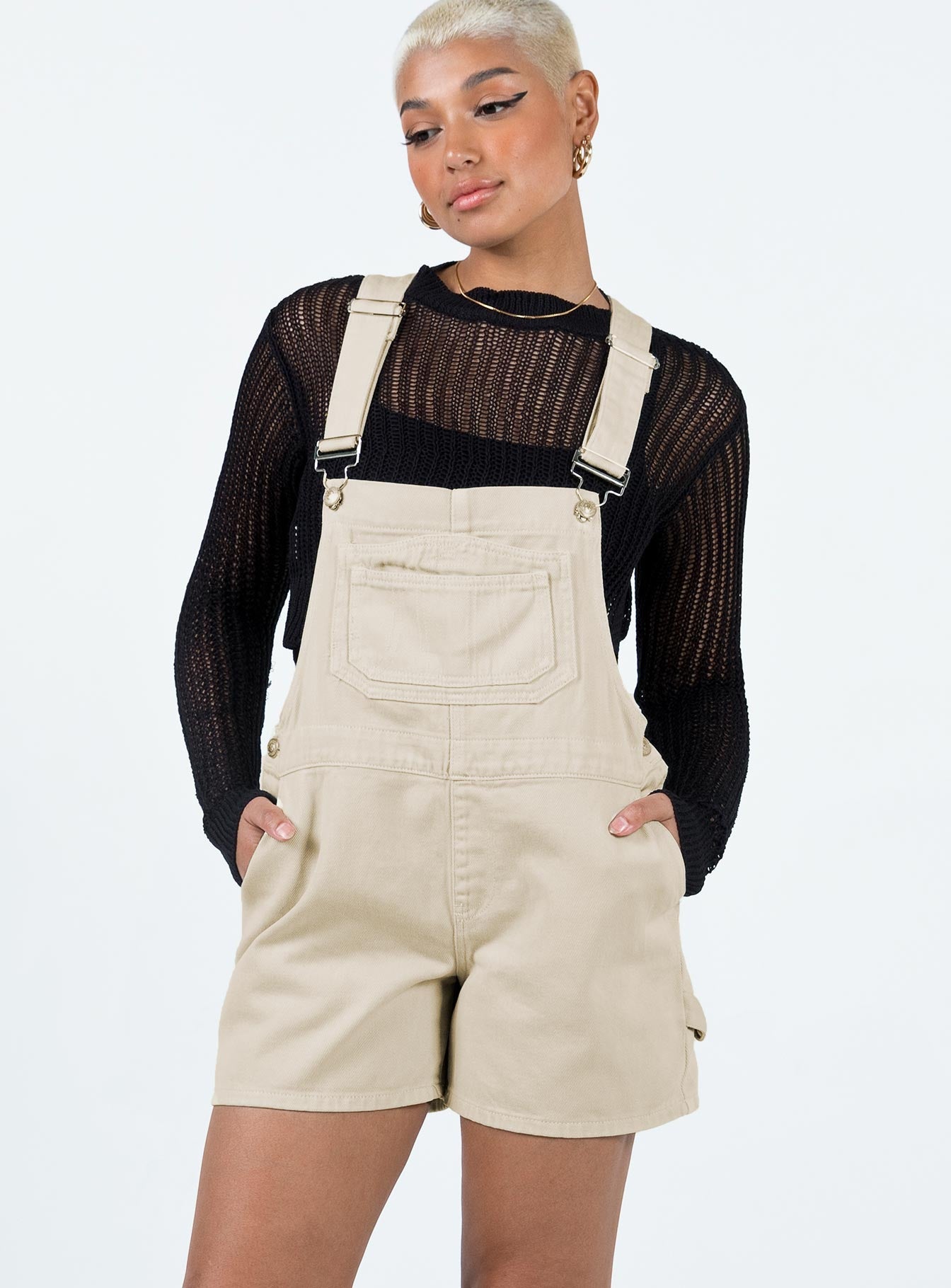 Oversized overall shorts on sale