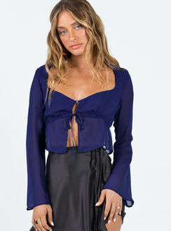 product Princess Polly Full Sleeves Crew Neck  Kenney Long Sleeve Top Blue