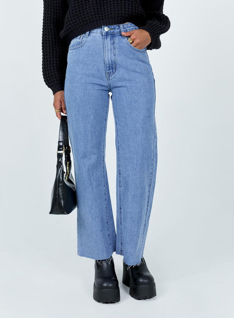 product Princess Polly High Waisted  Boundless Denim Jeans Mid Wash