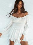 The Love Galore Long Sleeve Romper White