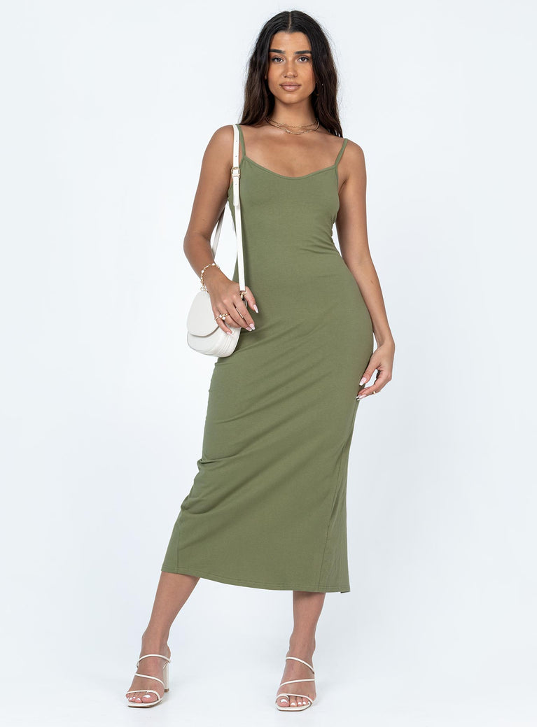 product Princess Polly High Neck  Jesy Maxi Dress Khaki