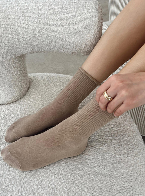 Sock pack Three pairs Crew style Ribbed cuff Good stretch 