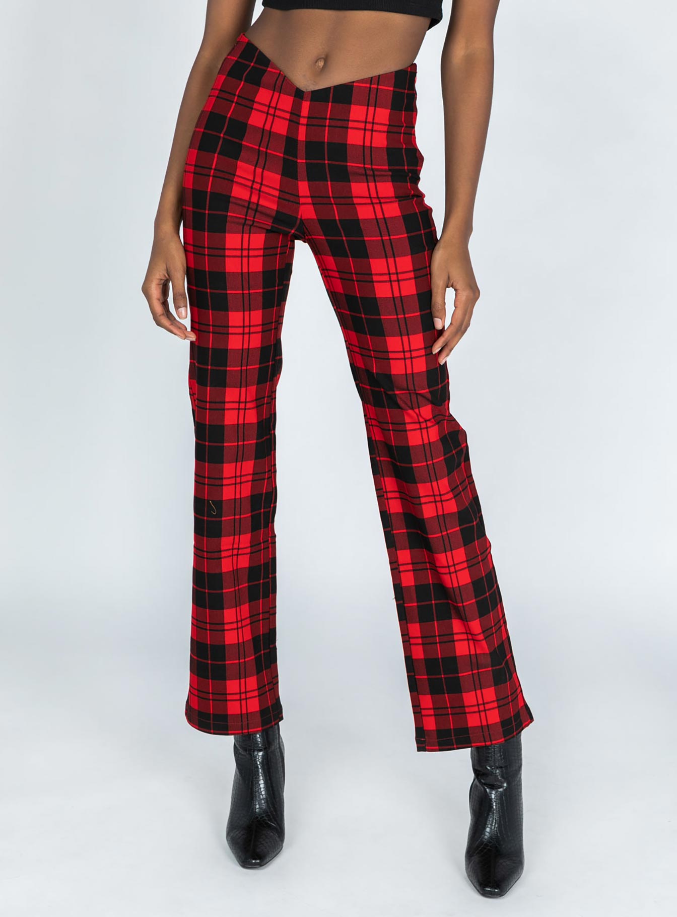 product Princess Polly Low Rise Pants Low Rise Pants High Waisted Pants  Zara Pant Red Check