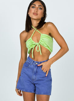 product The Swalla Shorts Blue Denim Princess Polly Low Rise Shorts 