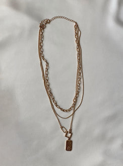 Necklace Gold-toned  Drop charm