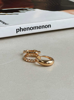 Rings Pack of three  Gold toned Lightweight