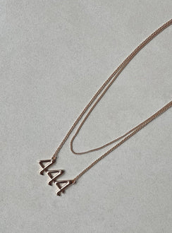 444 Angel Necklace Gold