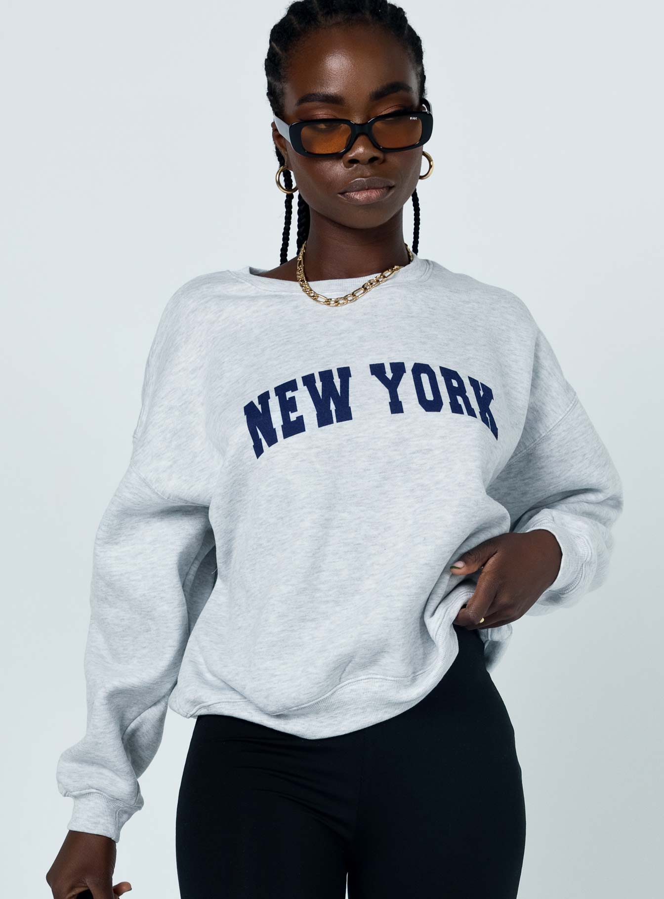 Charlotte Crewneck Sweatshirt Cherub Grey