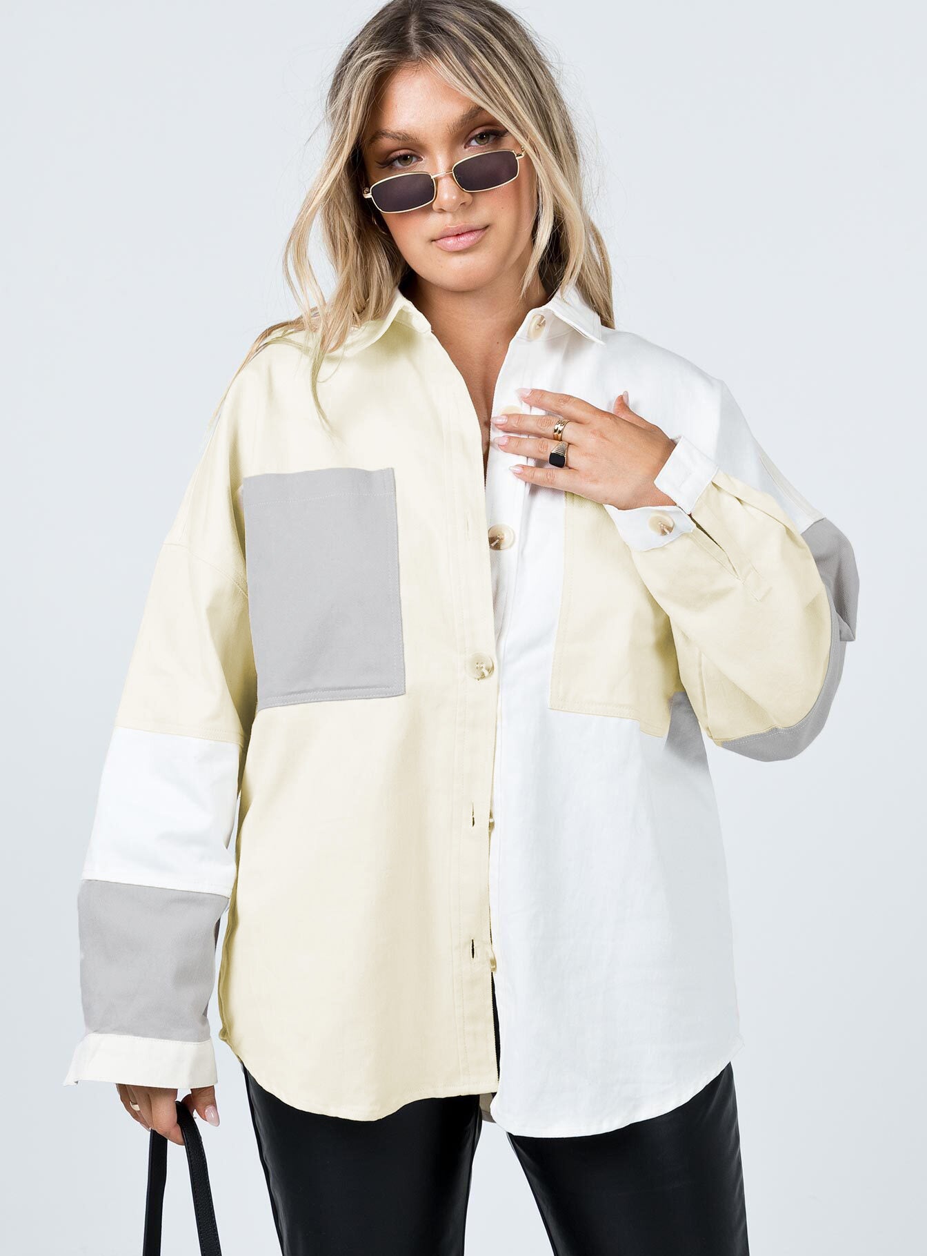 Casey Patchwork Oversized Jacket Multi