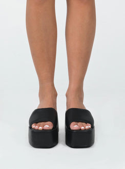 Sandals Single wide upper Square toe Platform base