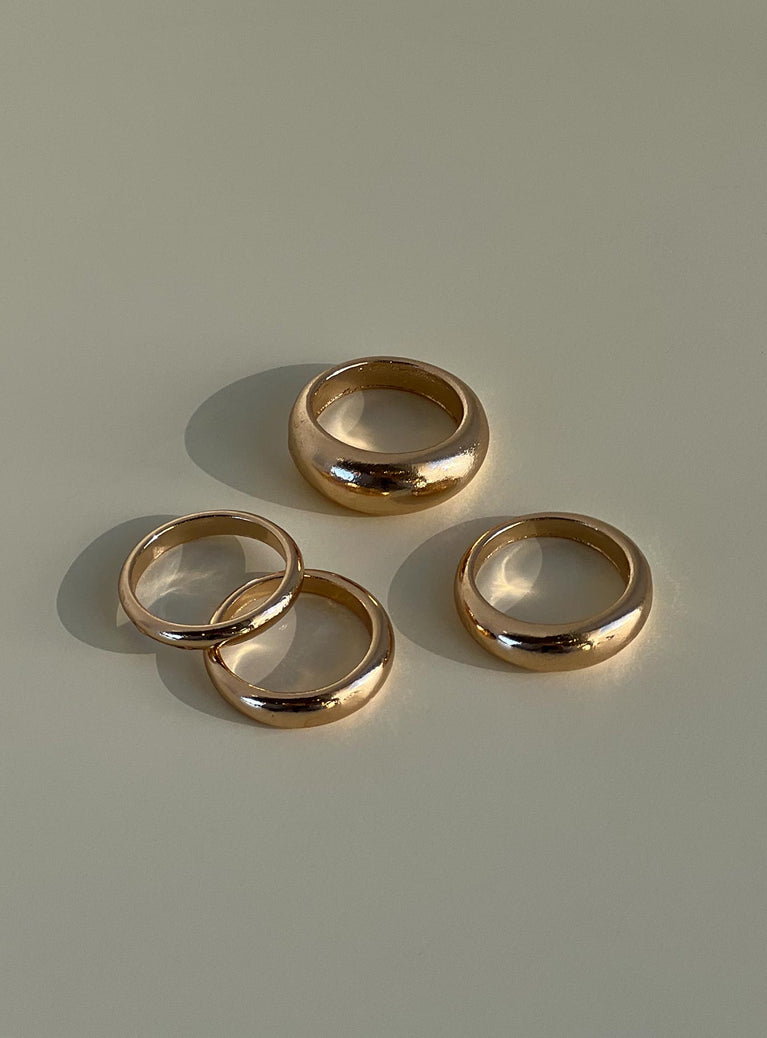 Ancient History Ring Set Gold