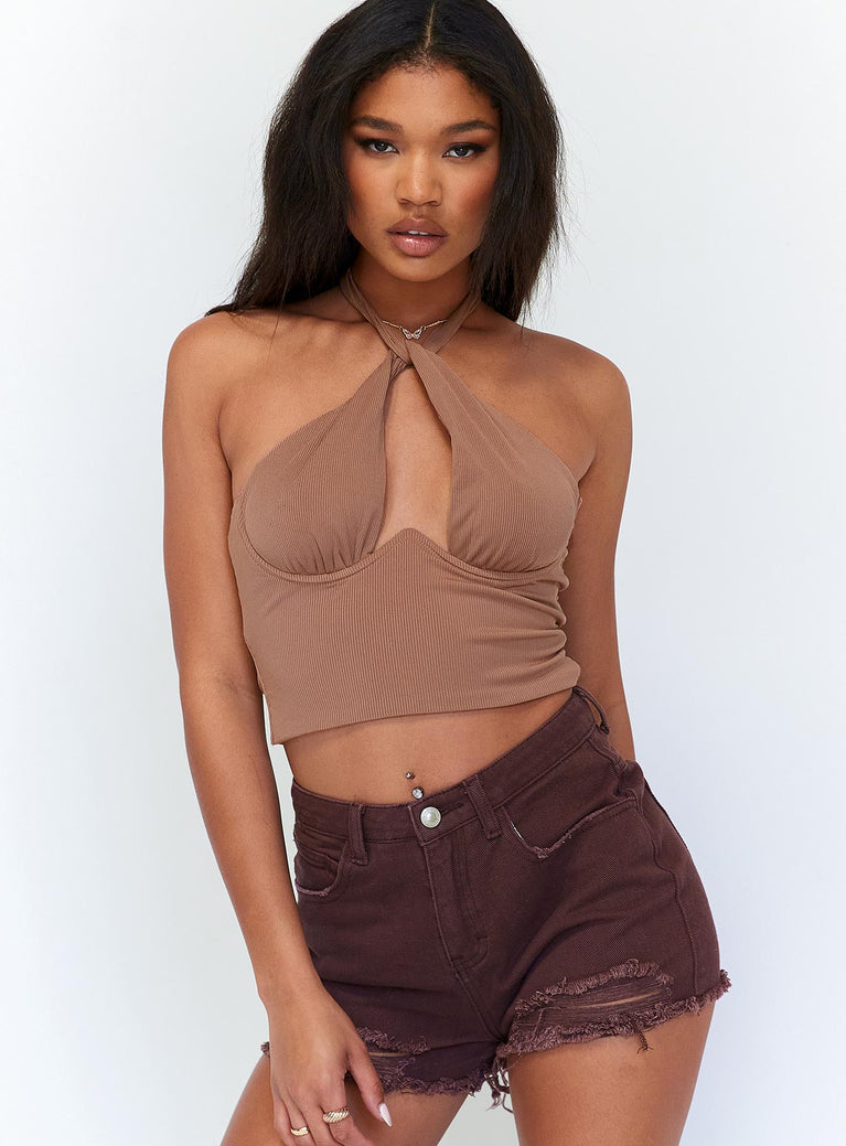 Elise Shorts Chocolate