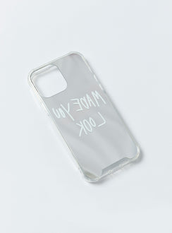 iPhone case Reflective back Graphic print Clear plastic sides