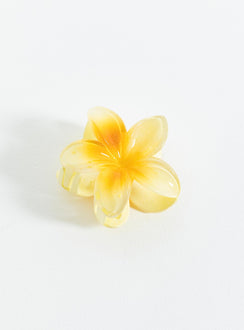 Hair clip Alligator style clip Flower design Shine finish