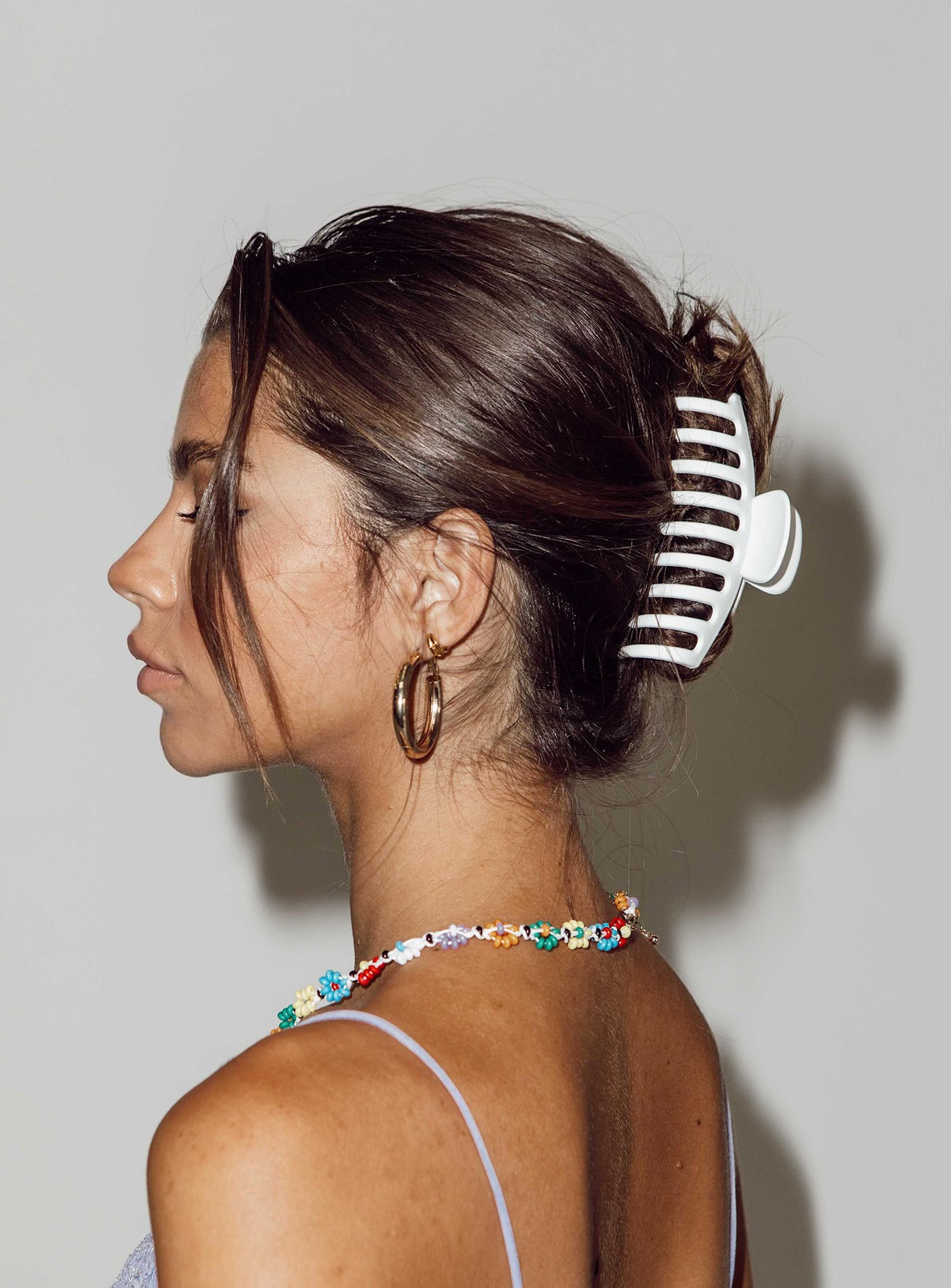 Watch Me Hair Clip White