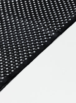 Hair scarf Mesh material Polka dot print Good stretch Unlined