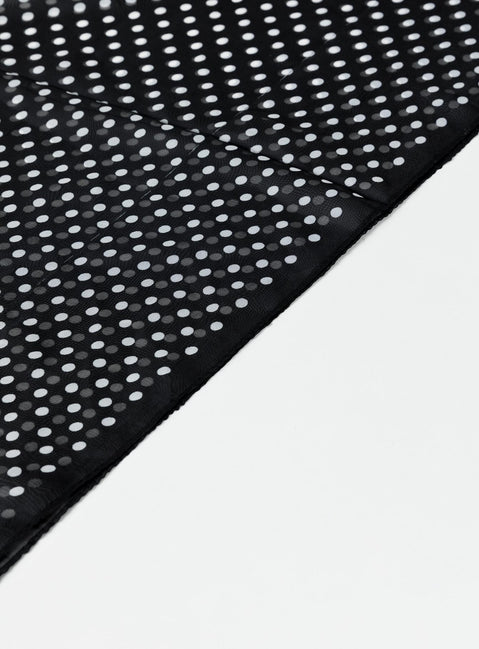 Hair scarf Mesh material Polka dot print Good stretch Unlined