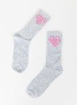 Socks Princess Polly Exclusive 78% organic cotton 12% polyester 10% spandex Graphic print  Good stretch  