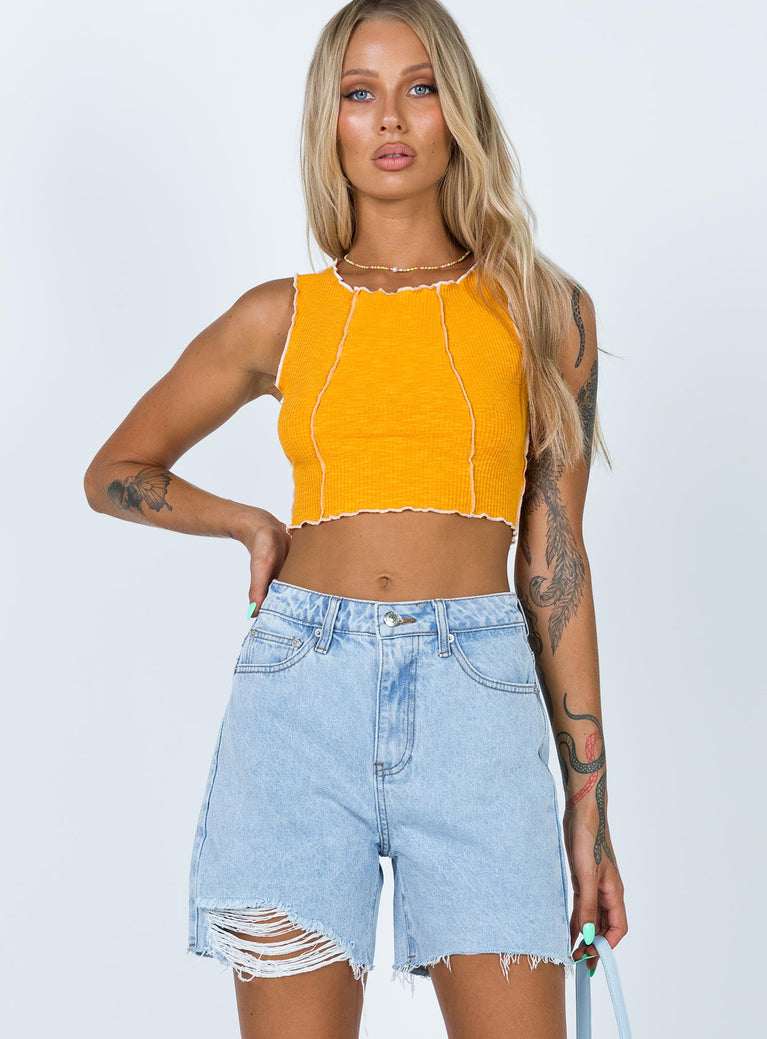 Maggie Denim Shorts Denim Princess Polly mid-rise 