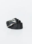 Geraldo Canvas Belt Black / Silver