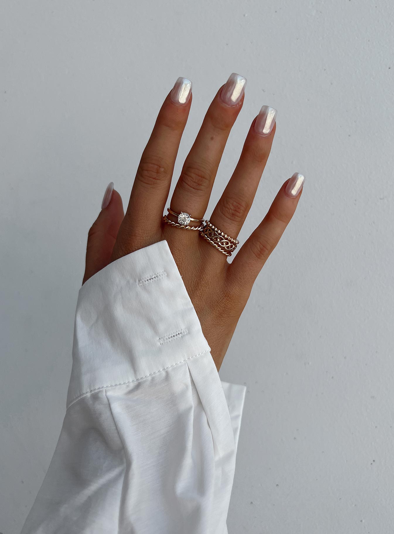 Time Out Ring Set Gold