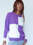 Olessia Sweater White / Purple