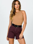 The Swalla Shorts Chocolate Brown Denim