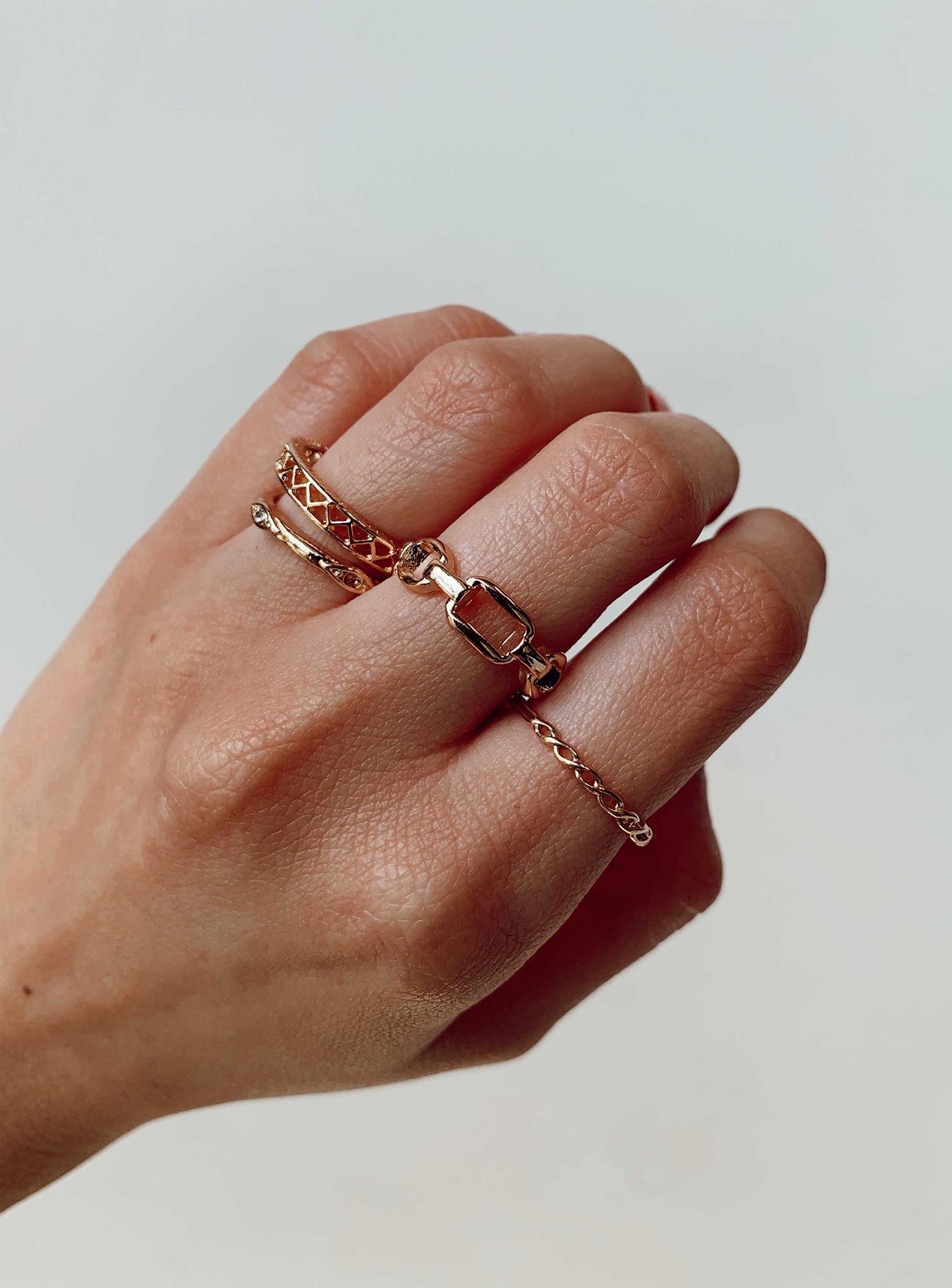 Kennedy Ring Set Gold