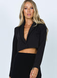 The City Cropped Blazer Black