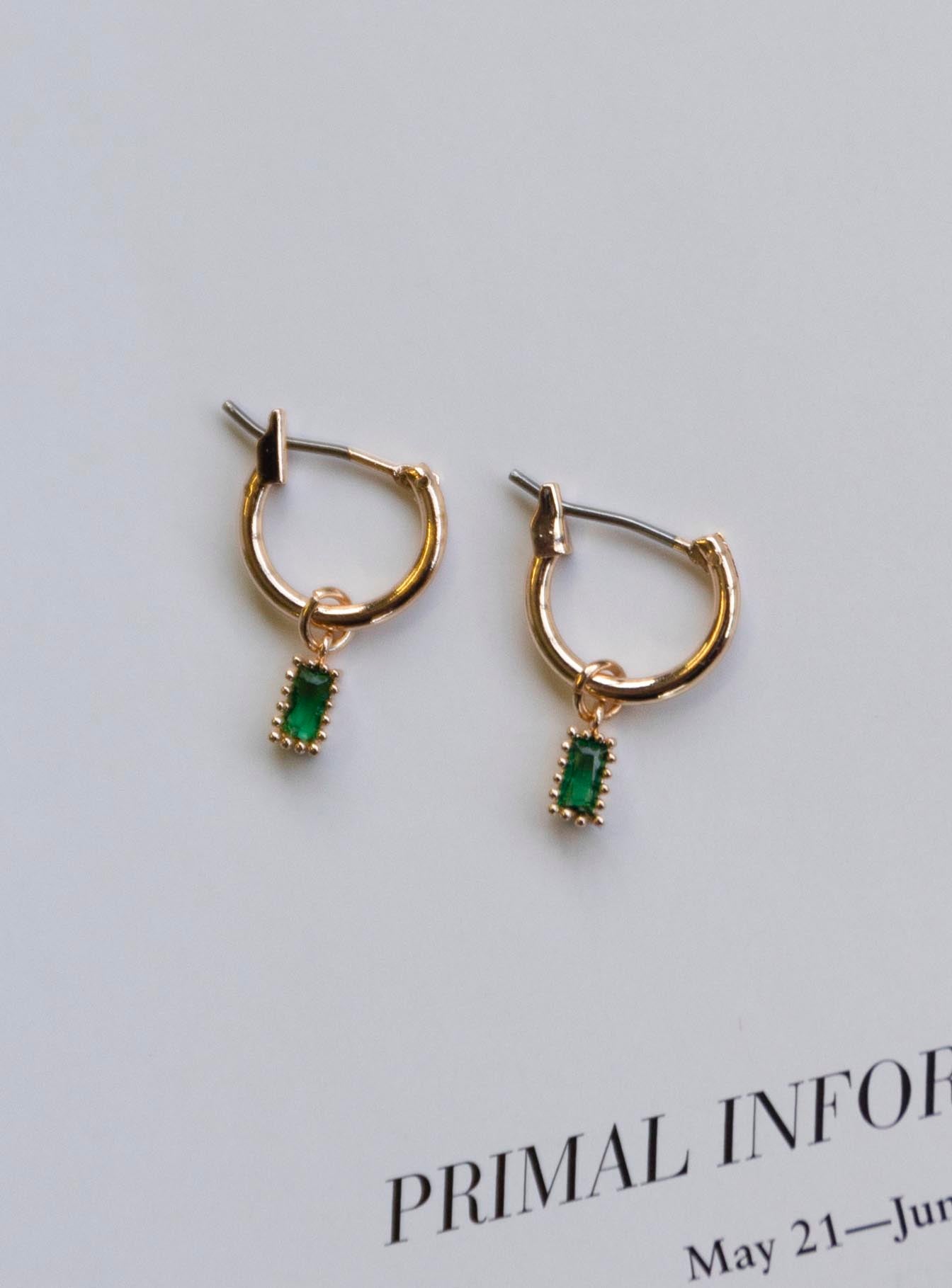 She's Confident Earrings Green