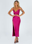 product Princess Polly Cowl Neck  Walk The Line Midi Dress Magenta