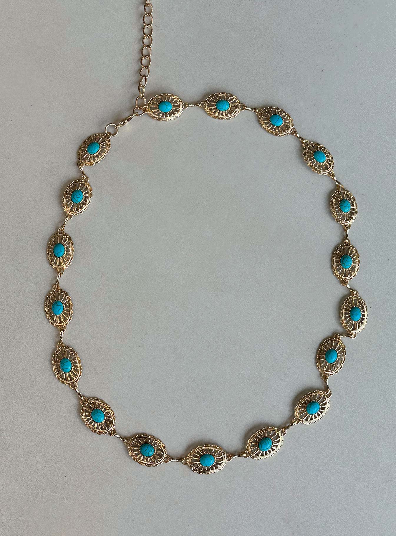 Chain belt Gold-toned Stone detail Lobster clasp fastening