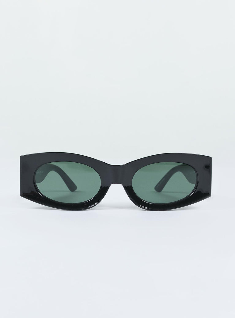 Black sunglasses Tinted lenses Moulded nose bridge