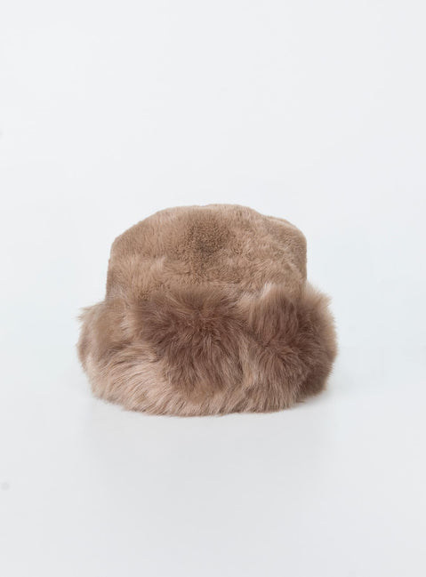 Bucket hat  Princess Polly Exclusive 100% polyester Faux fur material  Fully lined  Non-stretch 