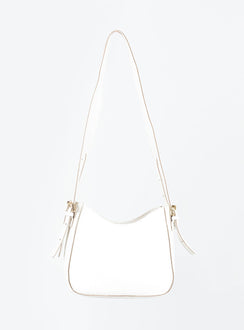 Crossbody bag Faux leather material Gold-toned hardware Adjustable & removable crossbody strap Zip fastening Flat base