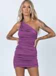 product Princess Polly Asymmetric Neckline  The Goddess Mini Dress Purple