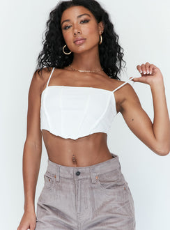 product Princess Polly Short Sleeves Square Neck  Allure Top White