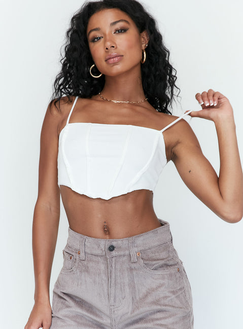 product Princess Polly Short Sleeves Square Neck  Allure Top White