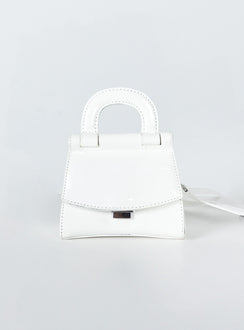 Mini bag  95% PU 5% zinc Faux patent leather  Single handle  Adjustable crossbody strap  Flat base 