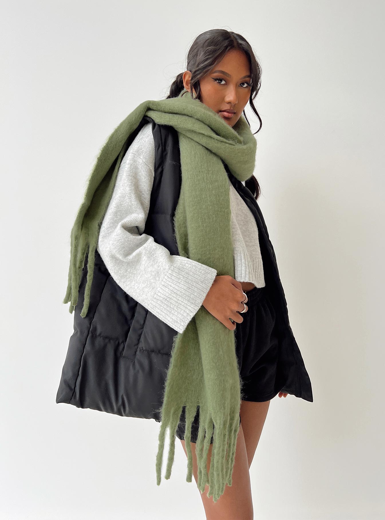 Olive scarf sales